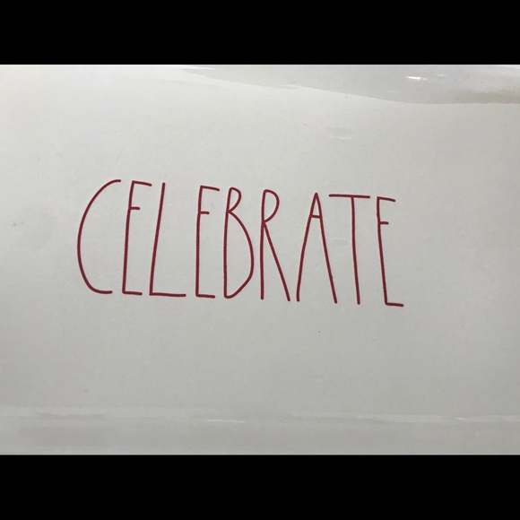 New Rae Dunn Red Letter Celebrate Paltter - Picture 2 of 4